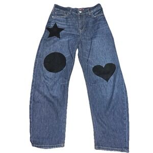 Pilcro The Bow Boyfriend Jeans Women's 29x28 Anthropology Patchwork